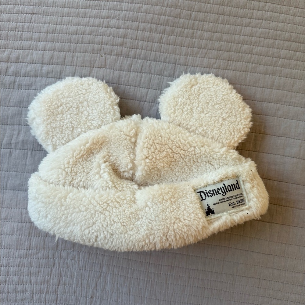 Disneyland Cream Sherpa Ears Hat